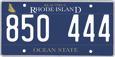 RI license plate 850444