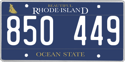 RI license plate 850449