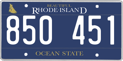 RI license plate 850451
