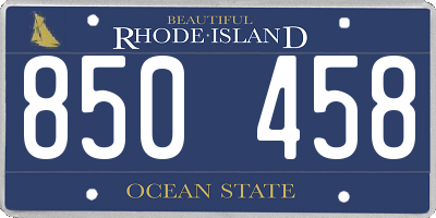 RI license plate 850458