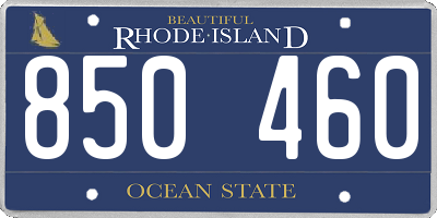 RI license plate 850460