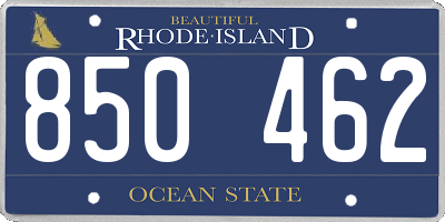 RI license plate 850462