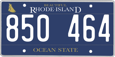 RI license plate 850464