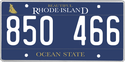 RI license plate 850466