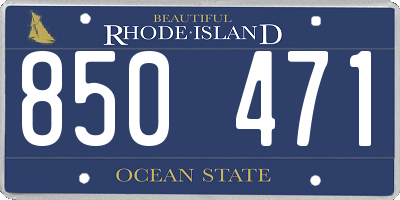 RI license plate 850471