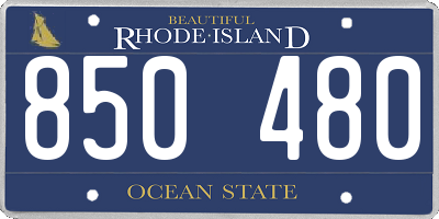 RI license plate 850480