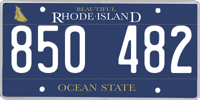RI license plate 850482