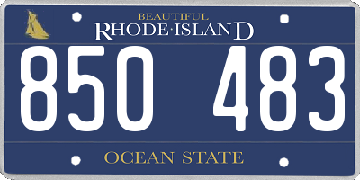 RI license plate 850483