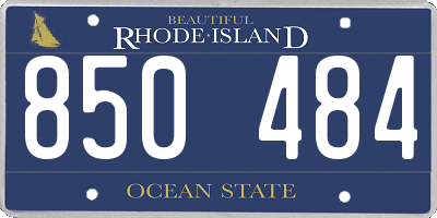 RI license plate 850484