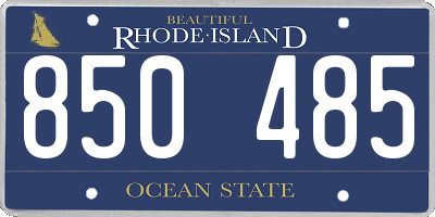 RI license plate 850485