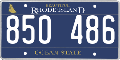RI license plate 850486