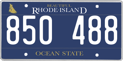RI license plate 850488