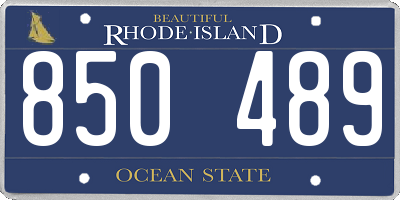 RI license plate 850489