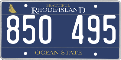 RI license plate 850495
