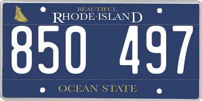 RI license plate 850497