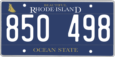 RI license plate 850498