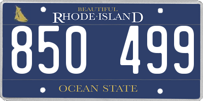 RI license plate 850499
