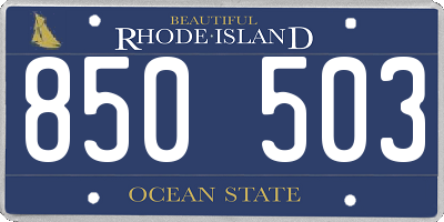 RI license plate 850503