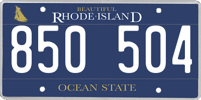 RI license plate 850504