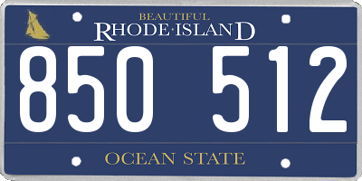 RI license plate 850512