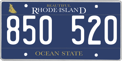 RI license plate 850520