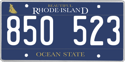 RI license plate 850523