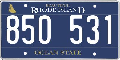 RI license plate 850531