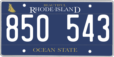 RI license plate 850543