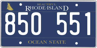 RI license plate 850551