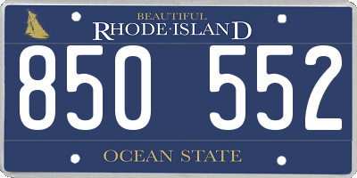 RI license plate 850552