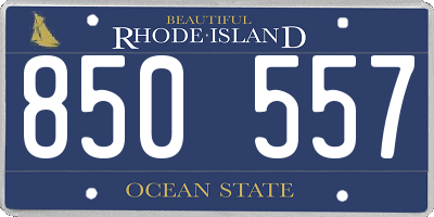 RI license plate 850557