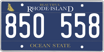 RI license plate 850558