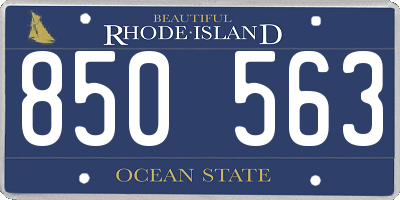 RI license plate 850563