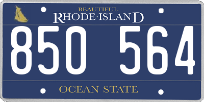 RI license plate 850564