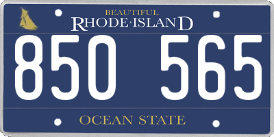RI license plate 850565