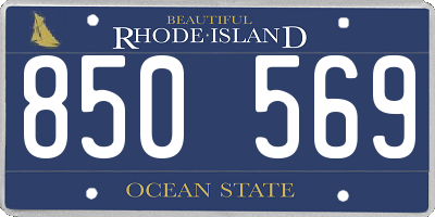 RI license plate 850569