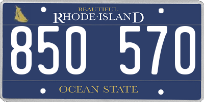 RI license plate 850570
