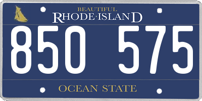 RI license plate 850575