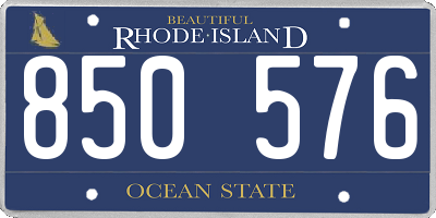 RI license plate 850576
