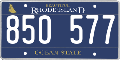 RI license plate 850577