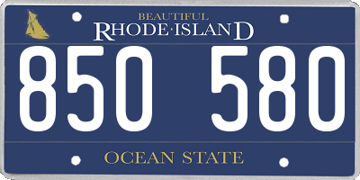 RI license plate 850580