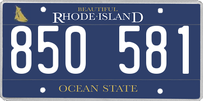 RI license plate 850581