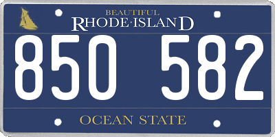 RI license plate 850582