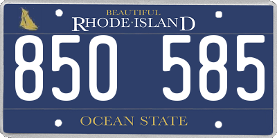 RI license plate 850585