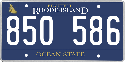 RI license plate 850586