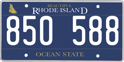 RI license plate 850588