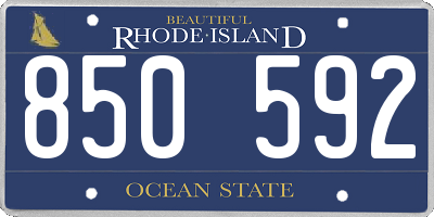 RI license plate 850592