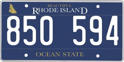 RI license plate 850594