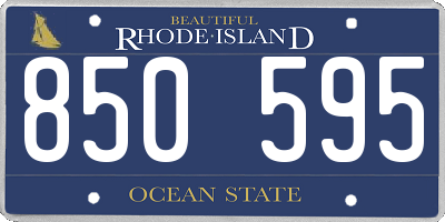 RI license plate 850595