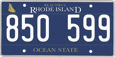 RI license plate 850599